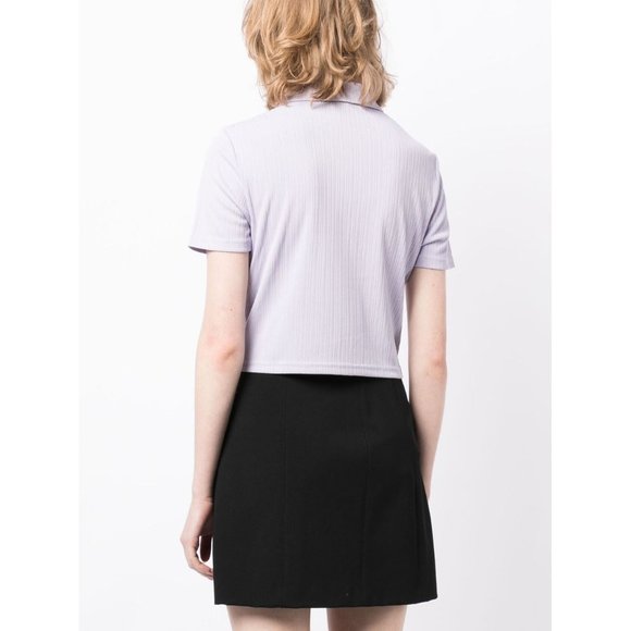 NWT tout à coup Short Sleeve Zip Up Blouse XS - Picture 4 of 5